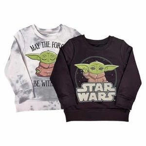 Star Wars Kids'‎ 2-pack Sweatshirt Size 4T Crewneck Cotton Blend